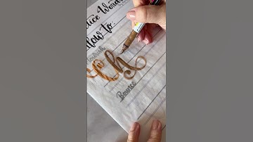 How to flourish your lettering. This a free practice sheet. #brushlettering #letteringtutorial