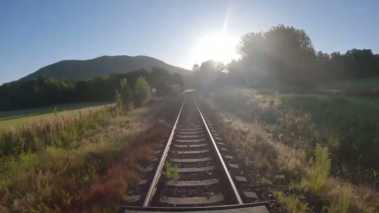 Veřovice - Ostrava střed / POHLED NA TRAŤ Z ČELA SOUPRAVY / 4K KVALITA
