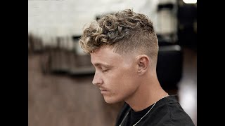 STEP BY STEP. Curly - Taper hairstyle. Haircutting tips & Tricks. FULL HAIRCUT