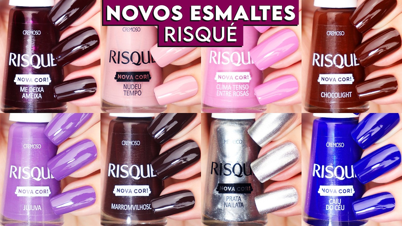 NOVAS Cores de Esmaltes Risqué na Linha Essencial | Resenha e Comparações
