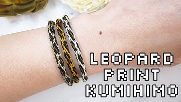 How to make leopard kumihimo bracelet tutorial | How to make loop with uneven number of strings