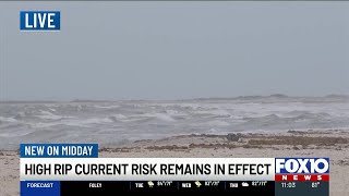 High rip current risk remains in effect