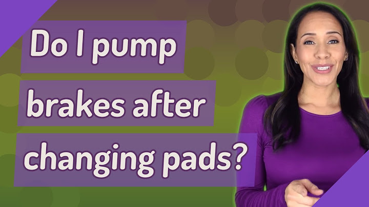 Do I pump brakes after changing pads?