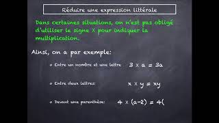 Réduire Une Expression Littérale-1