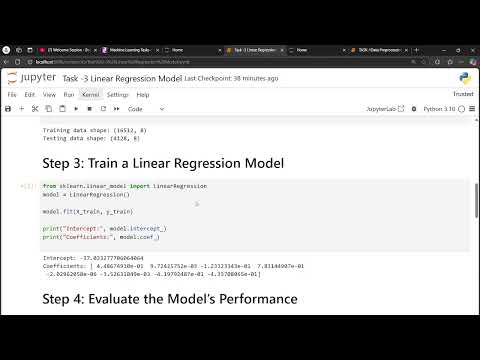 TechnoHacks EduTech | Task -3 Linear Regression Model | Machine Learning Internship |