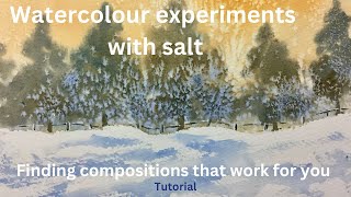 Watercolour Experiments With Salt Finding Compositions That Work For You Tutorial.