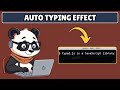 How to Add Auto Typing Effect in Javascript using Typed JS