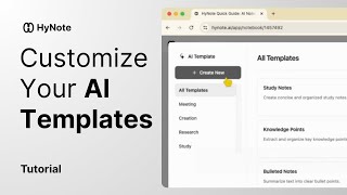 How to customize your AI templates in HyNote?