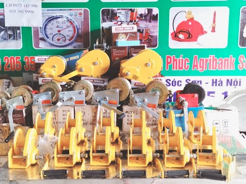 Video tời quay tay, tời tự hãm giá rẻ, tời kéo 550kg. tời... - youtube