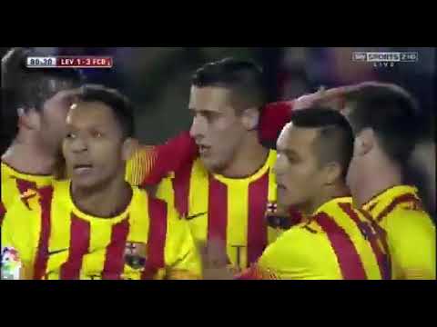Messi gifts a Hat-Trick to Cristian Tello as newborn baby present :')