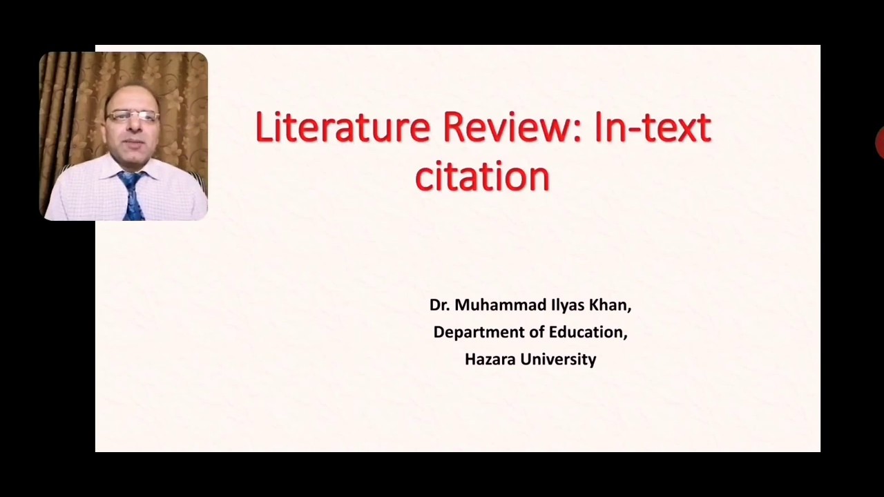 how to cite an article in literature review