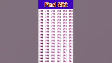 Find 852-EP#513 #mathpuzzle #brainteaser #iqtest #mathstrics #pahelian #reasoning  #shorts