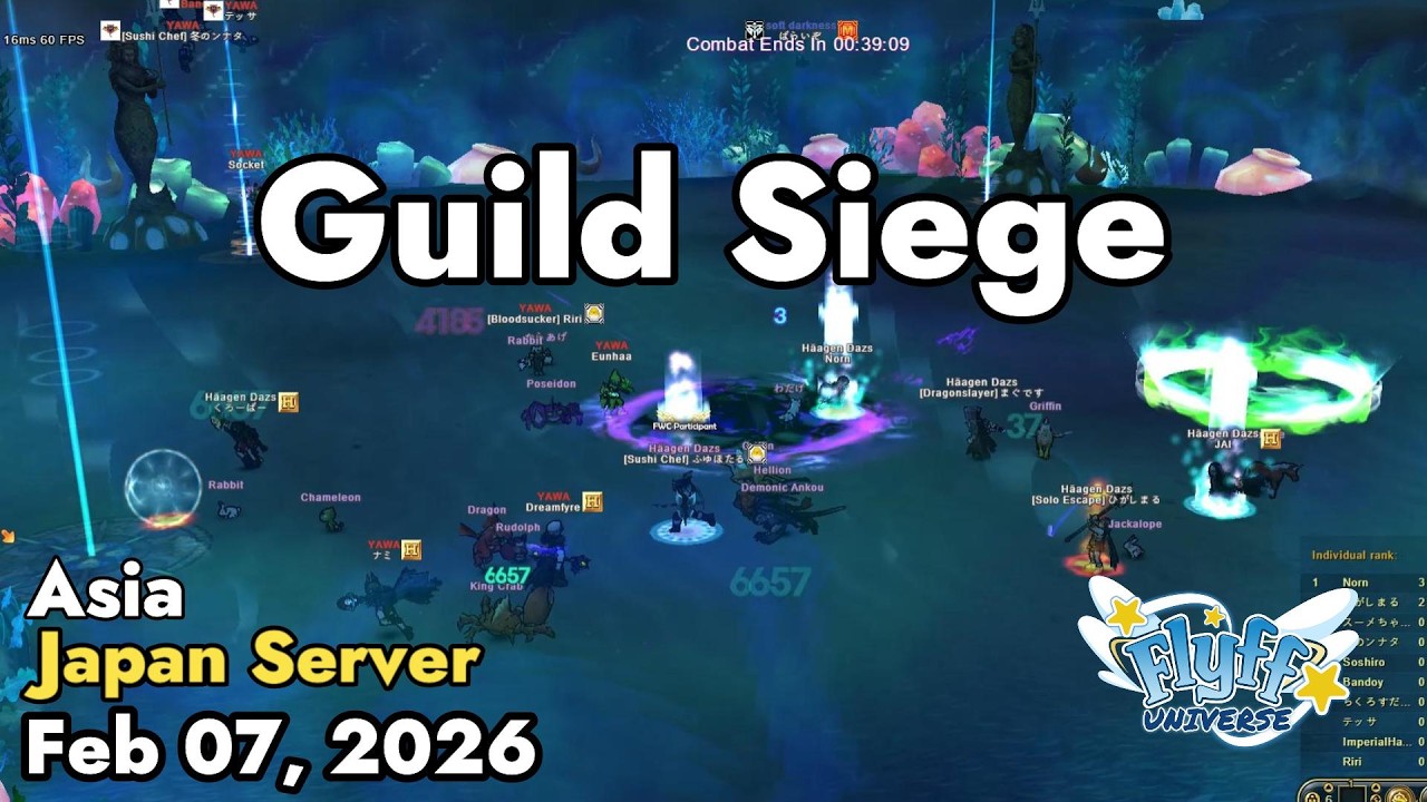 Guild Siege (Japan Server) February 07, 2026 | Flyff Universe