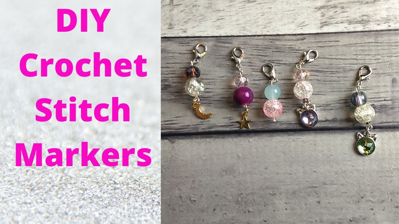 DIY Crochet Stitch Marker Golden Markers with Wooden Storage Box Handmade  Craft Crochet Marker Durable Locking Stitch Markers Sewing Tool 