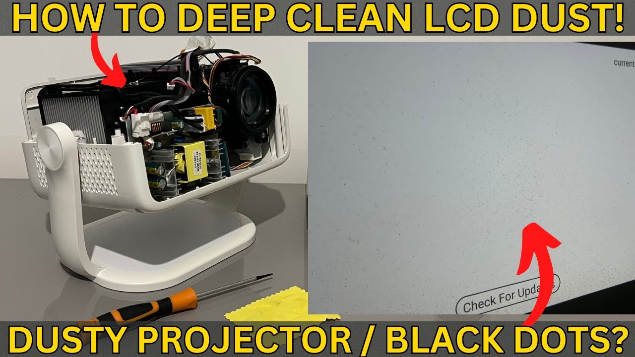 Magcubic L018 How To Clean Dust From LCD - Dusty Projector Screen - Black Spots - Step by Step