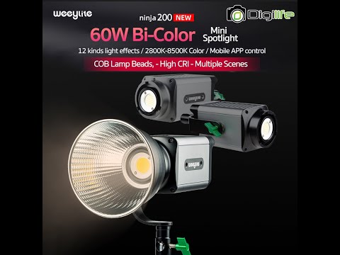 Weeylite LED Ninja 200 ( 60W , 2800-8500K , CRI 95+ , Bowens Mount 