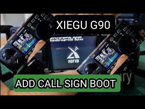 XIEGU G90 - ADD YOUR CALL SIGN BOOT UP - YouTube