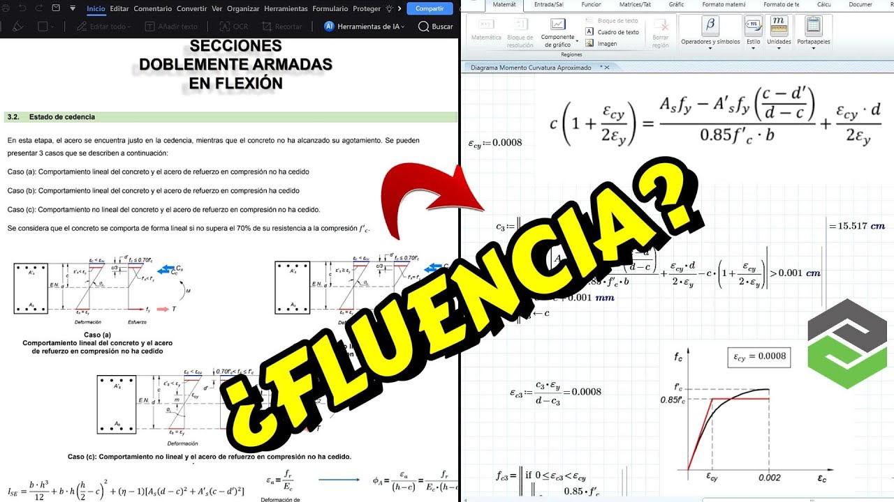 Estudio y Cálculo del [PUNTO de FLUENCIA] 👉 Diagrama Momento Curvatura