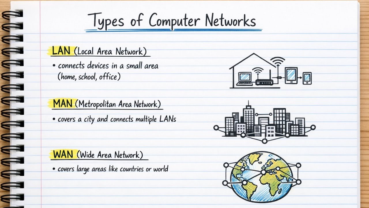 LAN vs MAN vs WAN: Complete Difference & Examples | Types of Computer ...