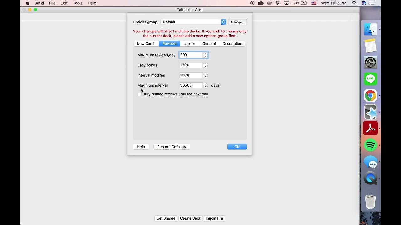Anki tutorial how to set a maximum interval youtube
