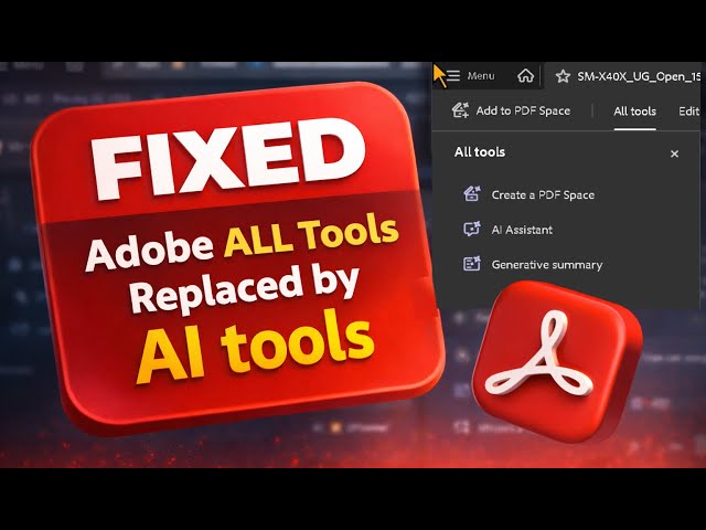 Adobe Acrobat Pro DC All Tools Missing Fix | AI Tools Replaced