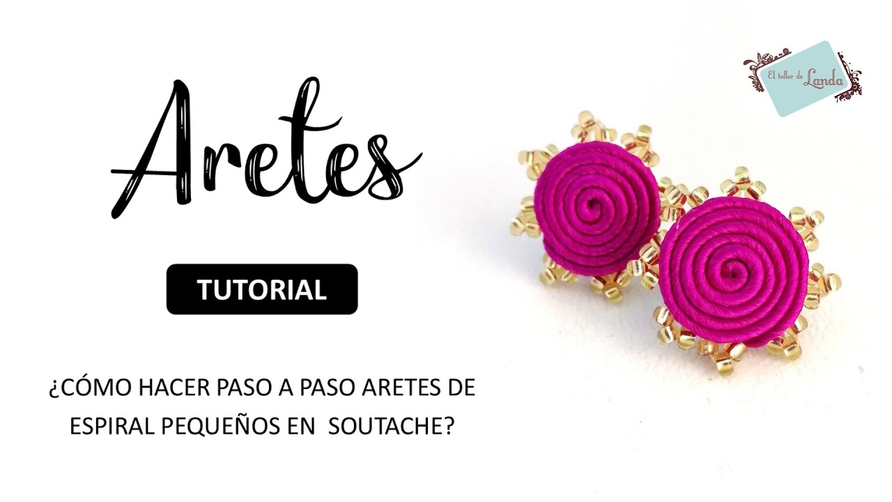 Tutorial: Cómo hacer ARETES SOUTACHE en espiral PASO PASO - YouTube