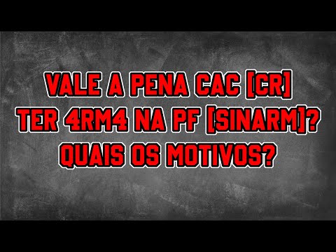 VALE A PENA PARA CAC TER ALGUM EQUIPAMENTO NO SINARM? ENTENDA... VAI ALÉM DO PORTE!