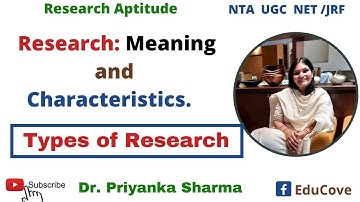 Research Aptitude I Research Meaning I Types of Research I Characteristics of Research #ntaugcnet