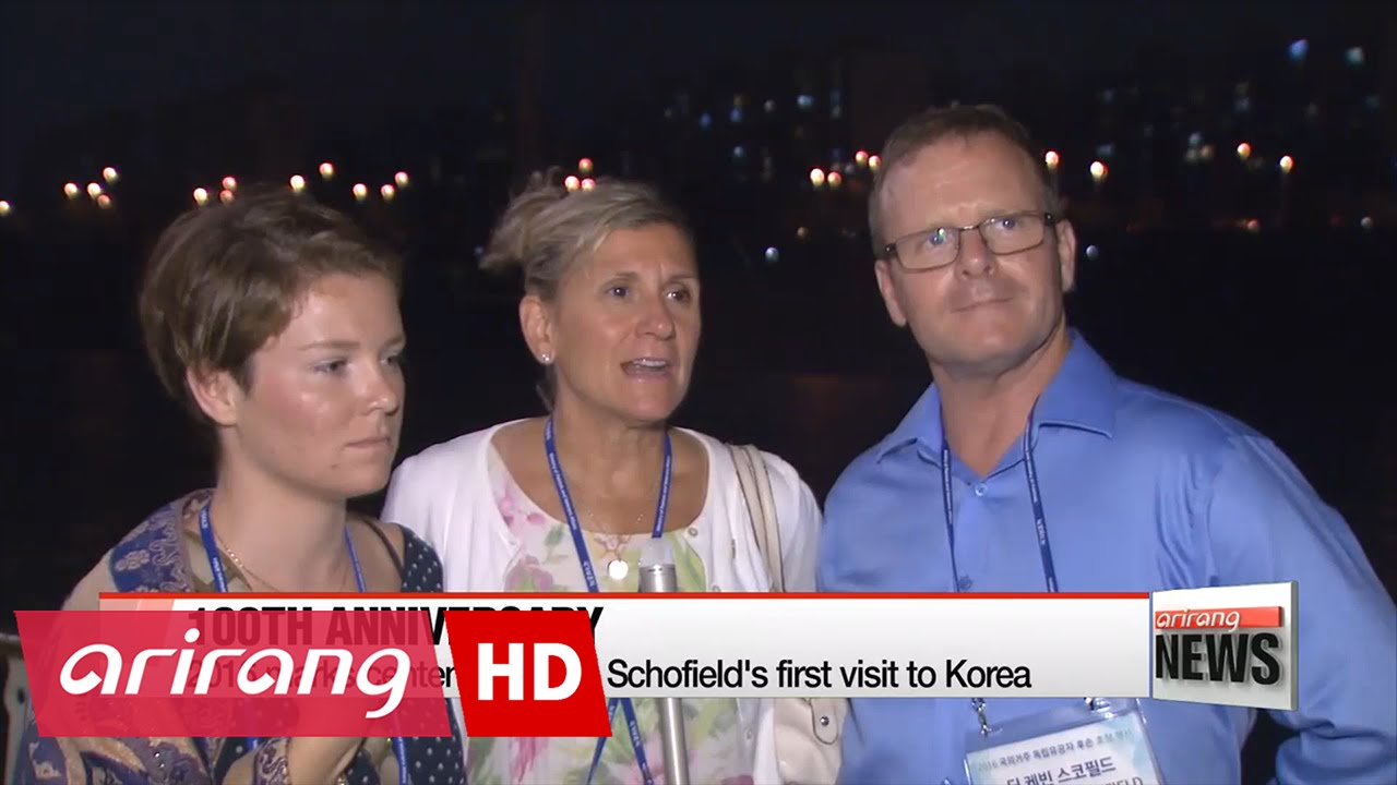 Decendents of Dr. F. W. Schofield in Korea in memory of their grandfather