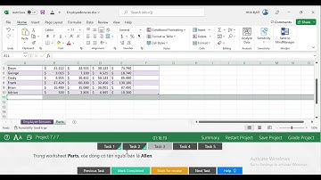 EXCEL Exam 1 - Project 7 l Hướng dẫn chi tiết Excel I MOS 2016 I Word-Excel 2016 I Off 365 I GMetrix