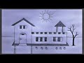 How to draw a house of scenery  easy drawing tutorial  my house art