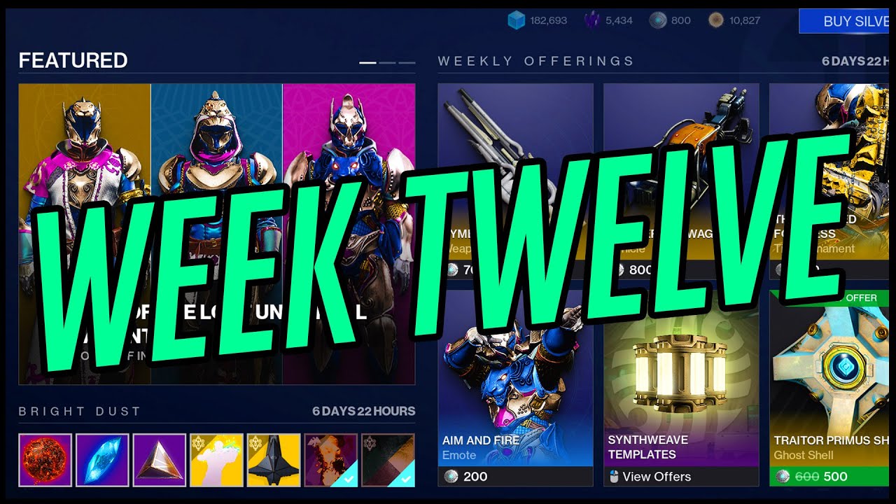 Destiny 2: Week 12 Challenges and Eververse | Season of the Lost