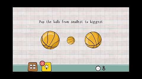 Logic Master 1 - Mind Twist Level 61 Solution | pop the balls from smallest to biggest