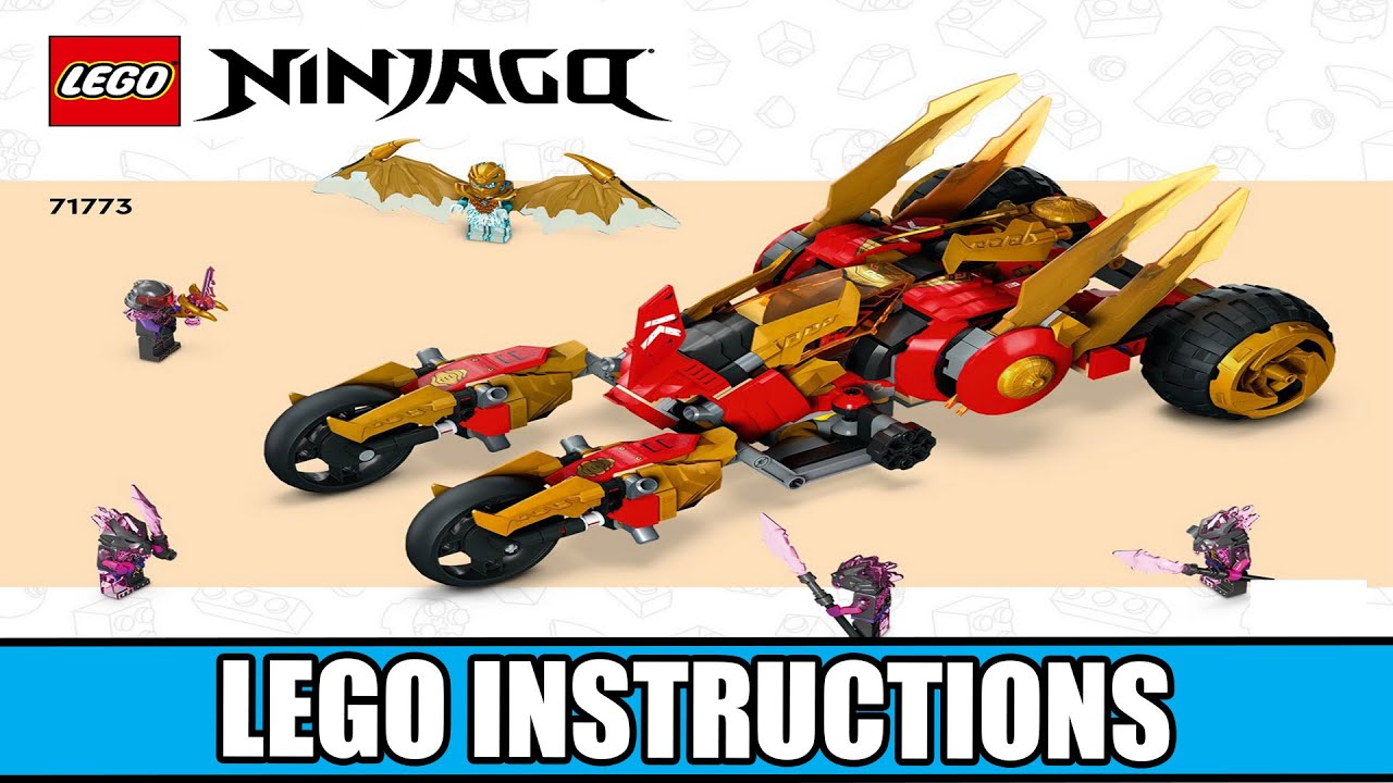 Ninjago - Kai's Golden Dragon Raider LEGO instructions