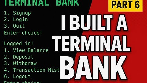 I Built a Terminal-Based Bank in Python 💻 | Beginner Python Project (Part 6)