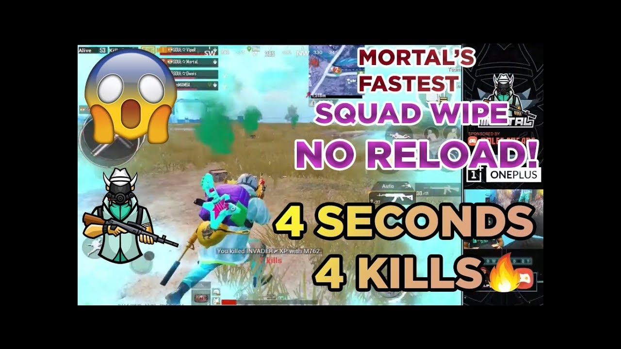 MORTAL'S Fastest Squad WIPE😍😱 4 KILLS in 4 SECONDS🔥
