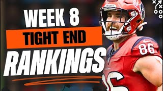 🔥 UPDATED TOP 15 TE RANKINGS for Week 8 Fantasy Football 🚀 | Fantasy Football Rankings