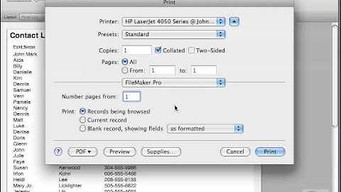 FileMaker Tutorial - 103 - Print Options