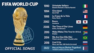 1990 - 2022 FIFA World Cup  Songs #worldcup #fifa #soccer #officialsong #soundtrack
