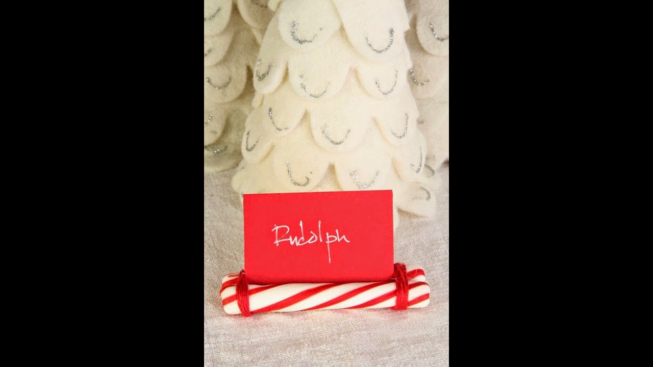 DIY Candy Cane Place Cards YouTube diy-candy-cane-place-cards-youtube