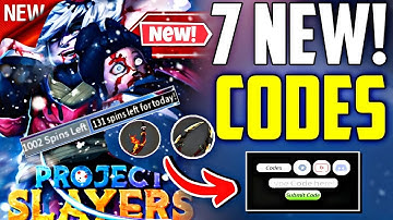 ⚠️ACTIVE💥CODES⚠️PROJECT SLAYERS CODES - CODES FOR PROJECT SLAYERS -  ROBLOX PROJECT SLAYER CODES