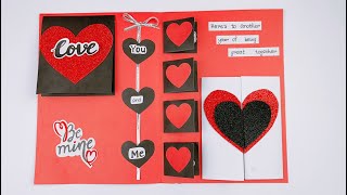 Beautiful Handmade Valentine&#39;s Day Card Idea// Diy Greetings cards For Valentine&#39;s Day