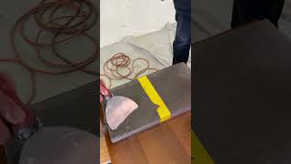 Nano-R Zementprobe auf Betonplatte – Teil unserer Hausisolierung! #nanorubber