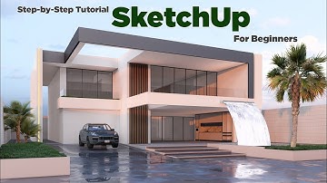 SketchUp Tutorial | Step by Step For Beginner | Modern Villa