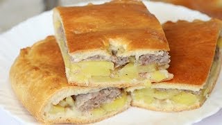 Ну, оОчень вкусный - Пирог с мясным фаршем и картошкой!(Сочный Пирог с мясом и картофелем из дрожжевого теста. Ну, оОчень вкусное - Дрожжевое тесто! https://www.youtube.com/watch..., 2014-06-09T20:07:10.000Z)