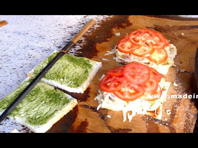 HOW TO MAKING OF Veg Green Sandwich | MUMBAI STREET FOODS | street food