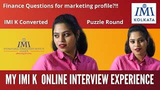 My IMI K online interview experience || CAT 2021 || Questions I was asked || PI process
