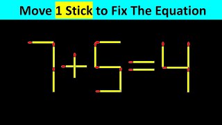 Matchstick Puzzle - Fix The Equation #matchstickpuzzle #simplylogical