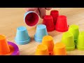 The quick color-matching cup game