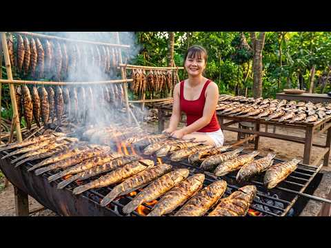 TIMELAPSE - Cosechando Miles de Peces Cabeza de Serpiente | Asados y Vendidos en el Mercado Rural
